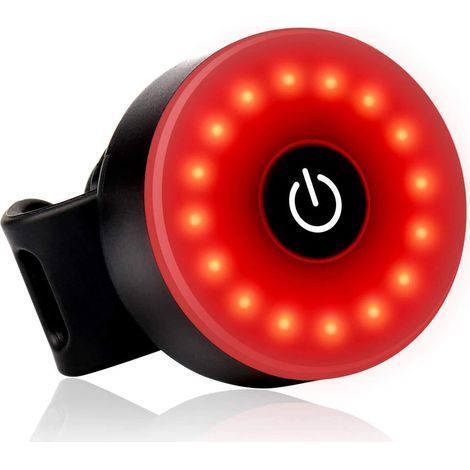 LED Bike Light, Flashing Rear Light, Powerful Red Light, 5 Lighting Modes, USB-C Rechargeable Battery, Waterproof for Cycling, Mountain Biking, Scooters, Kids, etc. (1/5)
