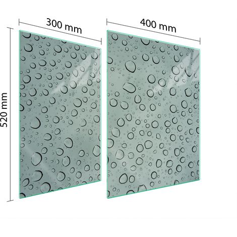 PLACA PROTECTORA DE VIDRIO PARA ESTUFA 70x52 GOTAS (1/5)