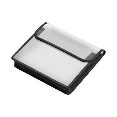 Heftbox VELOBAG® 27,5 x 22 x 3 cm (B x H x T) DIN A5 quer 30mm Klettverschluss Polypropylen transparent (1/3)