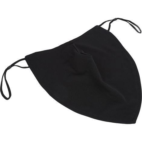 Bandeau à barbe avec sangles d'oreille réglables, réutilisable, doux et respirant, anti-vent, anti-taches, masque de protection nettoyant noir pour homme (1/5)