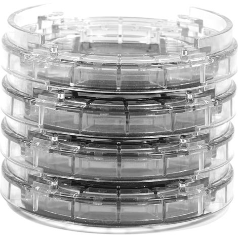 8-teiliges Set Kunststoff MultiSlot Möbelbein-Rutschhemmmatten, rutschfeste Bettstopper, Fußmatten für Tisch, Schreibtisch, Sofa und Stühle (transparent) (1/5)