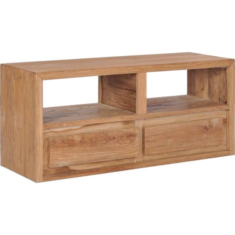 Mueble/aparador de diseño práctico para TV 90 cm madera maciza de teca 2502086 (1/5)
