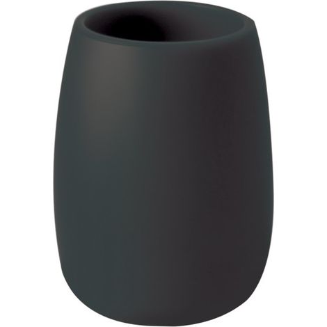 Vaso de poliresina SVEN Negro mate Spirella