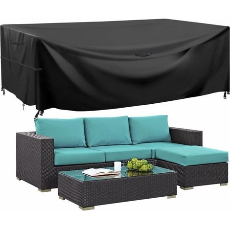 Housse Salon de Jardin,Oxford Tissu Imperméable Bâche de Meubles d'extérieur, Housse de Protection pour Mobilier Housse de Table, 213x123x74cm (1/5)