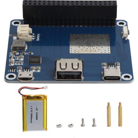 Carte d'extension batterie lithium avec circuit de protection intégré SW6106 pour Raspberry Pi 5V (1/5)
