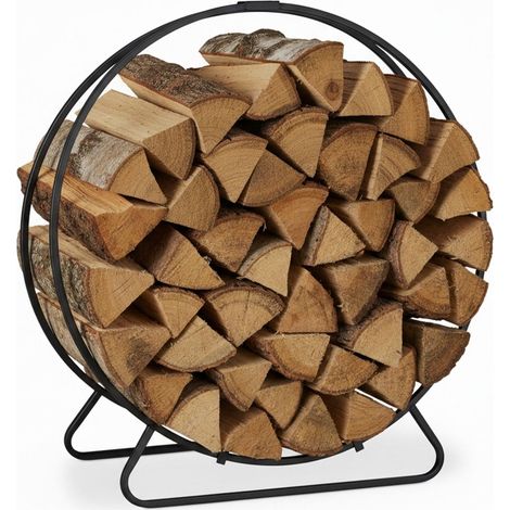 Estante de madera redondo