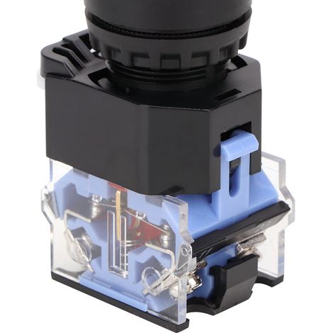 BEM38-11X/21 Jeu de 10 pièces, commutateur rotatif noir autobloquant à deux positions, 22 mm (1/5)