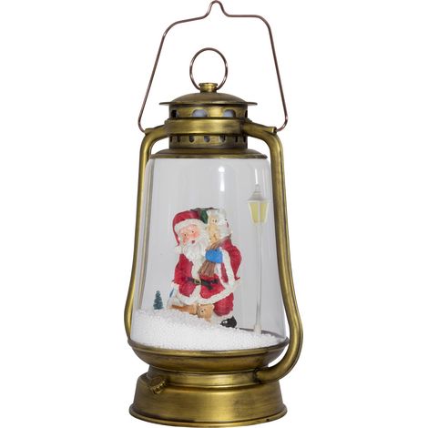 Santa Claus Schneiende LED Laterne 35cm - zum aufhängen oder hinstellen (1/4)