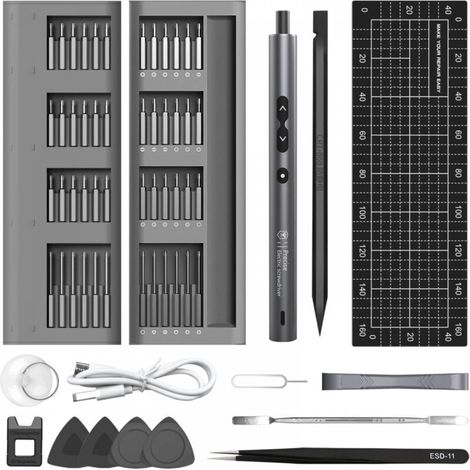 Kit Tournevis De Précision, Tournevis De Precision 62 en 1, Lumières LED Mini Perceuse Electrique, Avec Jeu De Tournevis Pour l'électronique, Montre, Lunettes, Drone, PC MacBoo (1/5)