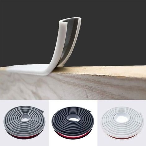 2 Meter lange, weiße, U-förmige, 16 mm breite, selbstklebende Melamin-Kantenleiste, geeignet zum Heißversiegeln von Eichenarbeitsplatten. (1/5)