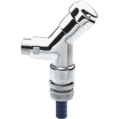 GROHE Robinet d'équerre WAS 41015 DN15 à siège incliné Poignée design avec clapet anti-retour chrome, 41015000 (1/2)