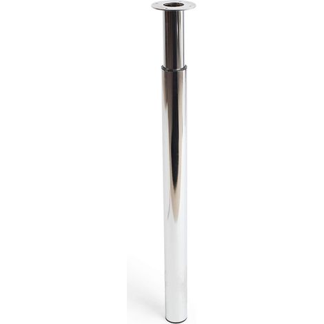 Gamba cilindrica allungabile in acciaio finitura cromo lucido mod.406e. altezza 71/110cm REI