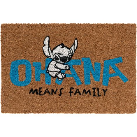 Grupo Erik Zerbino Disney Stitch Ohana, Fabbricato con una Base in PVC Antiscivolo, 40x60 cm (1/4)