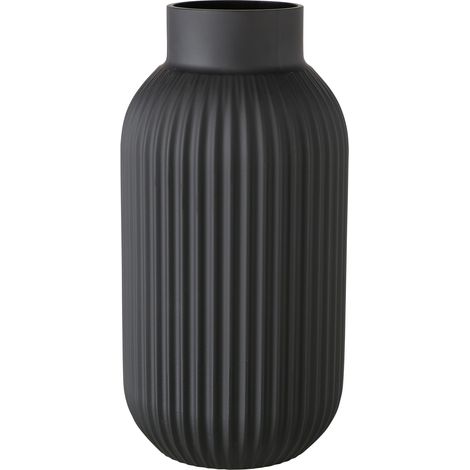 Boltze Vase Nordika Gefäß in Schwarz Matt aus lackiertem Glas 2026912