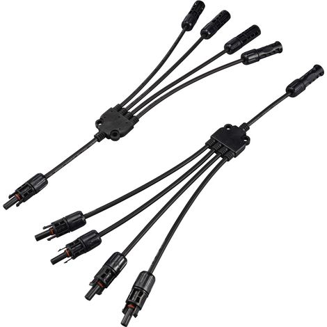 Sygonix SY-6407994 Solaranlagen Anschluss Adapterkabel   Schwarz 46.5 cm