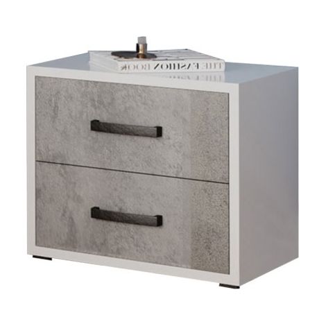 Comodino 2 Cassetti Cemento (1/2)