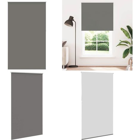 vidaXL Verdunkelungsrollo Grau 130x210cm Stoffbreite 126,6cm Polyester (1/5)