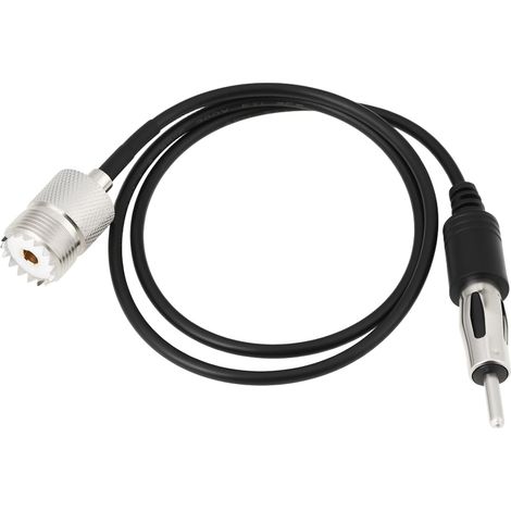 UHF-Buchse auf DIN-AM/FM-Stecker-Radioantennenadapter, 50 cm RG174-Kabel, kompatibel mit Kfz-CB-Funkgeräten (1/5)