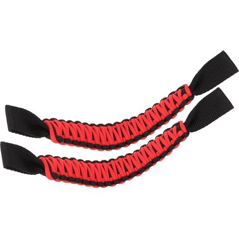 Poignée de Maintien de la Barre de roulement, poignée Confortable pour Le Dossier du siège, antidérapante Polyvalente pour Voiture, SUV, ATV, UTV, RV(Noir Rouge) (1/5)