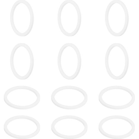 Rondelle PTFE 12Pcs 36mm OD 30mm ID 2mm Épais Rondelles Plates Joint d'Étanchéité Annulaire pour Robinet, Tuyau, Boulon, Machinerie, Blanc (1/5)