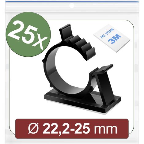 Quadrios 24CA454 Befestigungssockel selbstklebend 24CA454 Bündel-Ø-Bereich 22.2 bis 25 mm   Schwarz