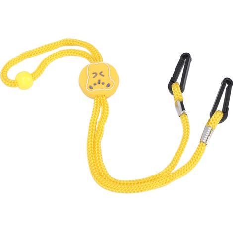 Cordon réglable pour masque en nylon jaune avec motif cartoon léger (1/5)