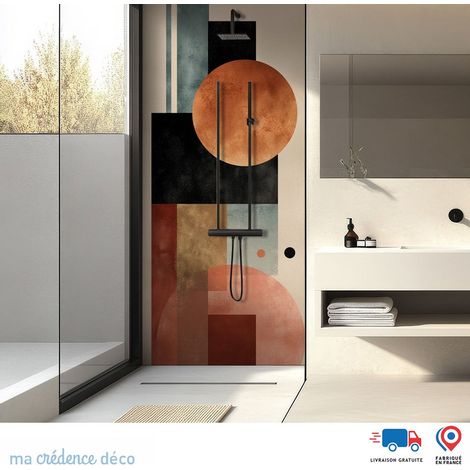 Panneau de douche : Constellation Silencieuse 11 - Couleur Ocre rouge - Alu composite - 100 - 245 (1/3)