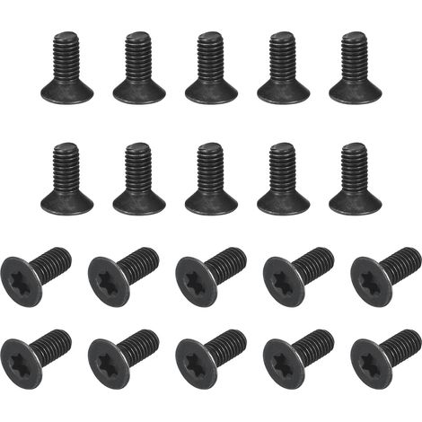 30Pcs Vis Machine Tte Plate Torx M5-0.8x12mm Finition Oxyde Noir (1/5)