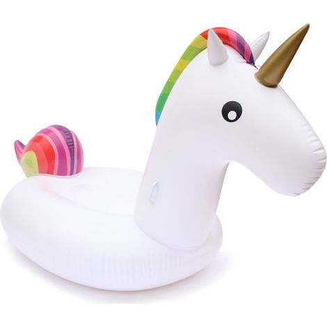 Superflotadores unicornio XL Flotador hinchable acuático infantil y adulto 275x140x120cm Gigante (1/5)