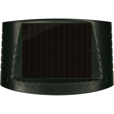 Solarbetriebenes Ultraschall-Tierabwehrgerät, universell, für den Außenbereich, mit Infrarot-Bewegungsmelder. (1/2)