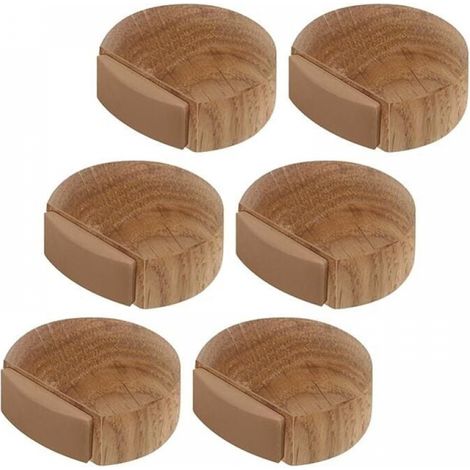 6 Piezas Topes de Puerta - Tope de Puerta Adhesivo de Madera para Suelos y Parquet - Tope de Puerta Adhesivo - Tope de Puerta (1/5)