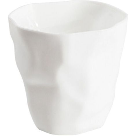 BUNTHAUS Pot à pinceaux / pot de rangement – Blanc – Ouverture large – Design plis irréguliers