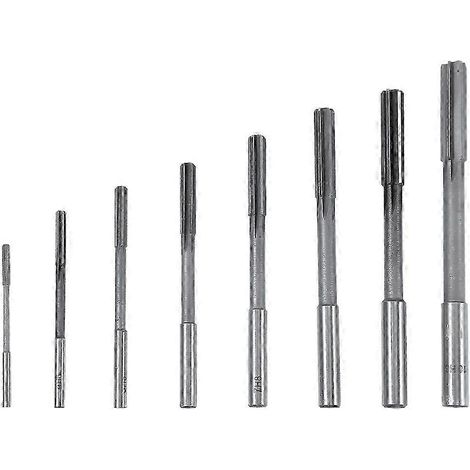 Jeu de 8 alésoirs à mandrin HSS, outils de fraisage, queue droite de 3/4/5/6/7/8/9/10 mm (1/4)
