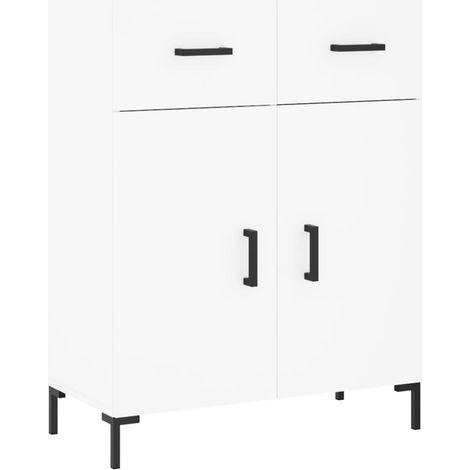 Aparador-cómoda-mueble-organizador-cocina-salón-salón-comedor 695 x 34 x 90 cm-madera de ingeniería-blanco 020030411