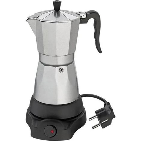 Cafetera eléctrica Cilio Classico, diámetro 11,5 x 25 cm, 6 tazas, color plata.