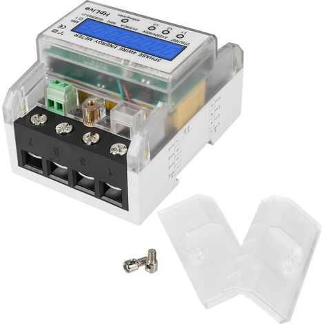 Compteur triphasé étalonné pour montage sur rail DIN + 3 x 5 (80) A 230/400 V triphasé 4 fils