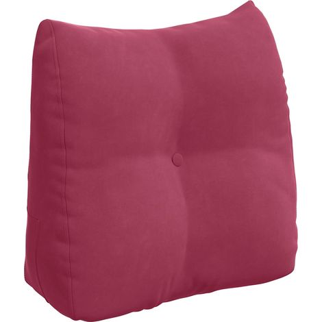 vidaXL Cojín de Espalda Rojo vino 45 x 24 x 50 cm Terciopelo (1/2)