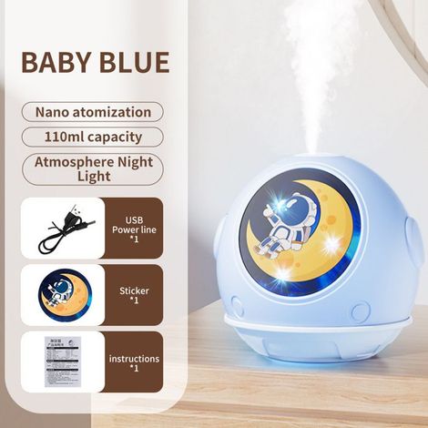 Humidificateur - 1 Unité - Plastique - Aromathérapie Silencieuse - Maison Bureau Chambre - Bleu Clair (1/5)