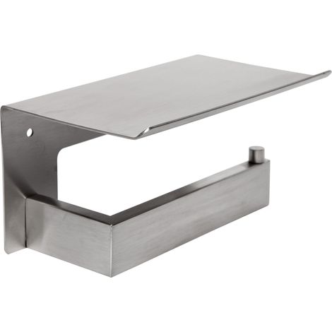 MEDICLINICS AI2005CS AURA Portarrollos de Papel Higiénico con Estante Acero Inox Satinado - ref: AI2005CS