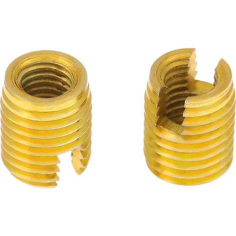 10 Stück selbstschneidende Gewindebuchsen M8 x M5, genutet, Edelstahl 302, Schraubenbuchsen zur Gewindereparatur (1/5)