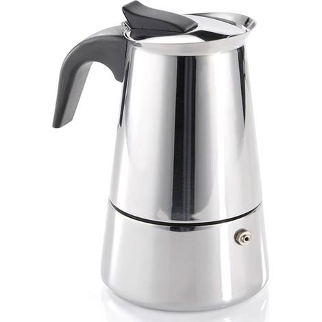 Cafetière italienne, Cafetière Expresso,en inox fondu de haute qualité,Convient pour cuisinières à gaz (Inox, 9tasse) (1/5)