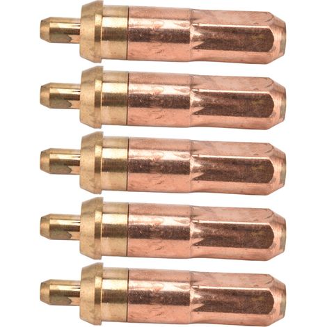 Lot de 5 embouts de coupe acétylène laiton cuivre buses soudure accessoires chalumeau consommables (1/5)