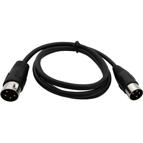 Câble AV 4 broches DIN mâle vers mâle pour audio de voiture et appareils MIDI, cordon de données léger en cuivre (1,5 mètre) (1/5)