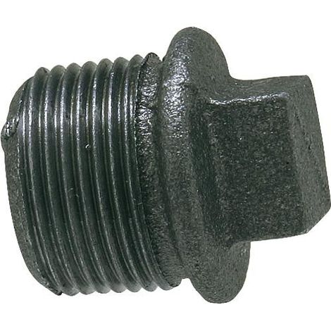 Raccord en fonte malleable, noir cache-vis avec bord 3/8" Type 290