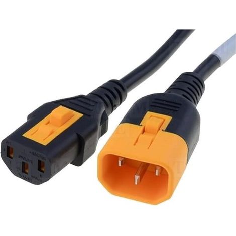 Cable C13 femelle vers C14 mal 60cm avec blocage
