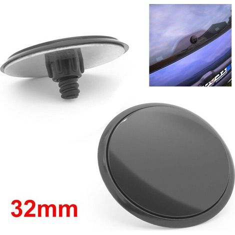 Bouchon aveugle décoratif pour voiture 32x16mm - Plastique ABS noir - Cache d'antenne / d'essuie-glace - Pour lunette arrière - Finition élégante (1/5)