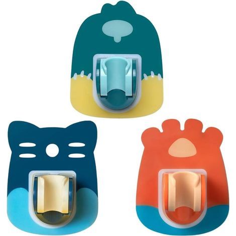 Lot de 3 supports de pommeau de douche, réglables et auto-adhésifs
