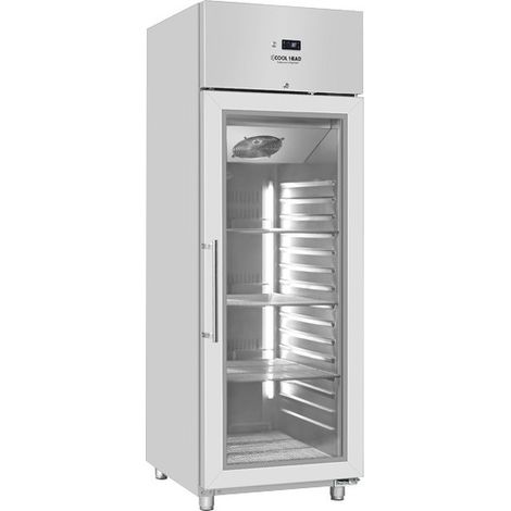 Armoire réfrigérée GN2/1 vitrée QRG 6 546 L R290 LED 4 étagères 2855 kW dimensions 700x891x2045 mm - Cool Head (1/5)