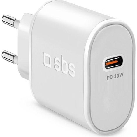 SBS TETR1CPD30 chargeur d'appareils mobiles Universel Blanc Secteur Intérieure