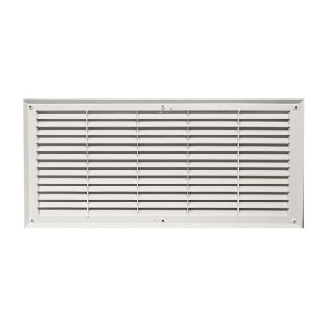 First Griglia di ventilazione rettangolare da sovrapporre senza rete in abs 500x227 mm interasse tra i fori 474x201 mm colore bianco per ambienti interni ed esterni (1/4)